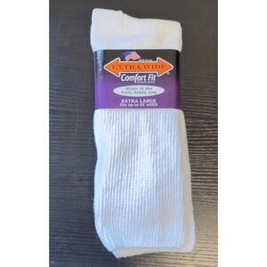 Extra Wide Comfort Fit Athletic Socks Size XLarge 6E Width Diabetic Made USA New